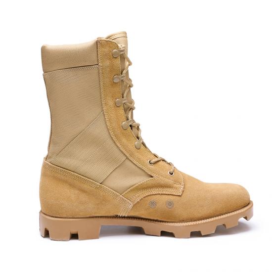 Suede leather 600D polyester military boots