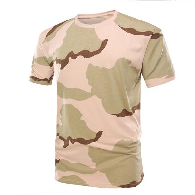 Askeri çöl kamuflaj renk kısa kollu T shirt