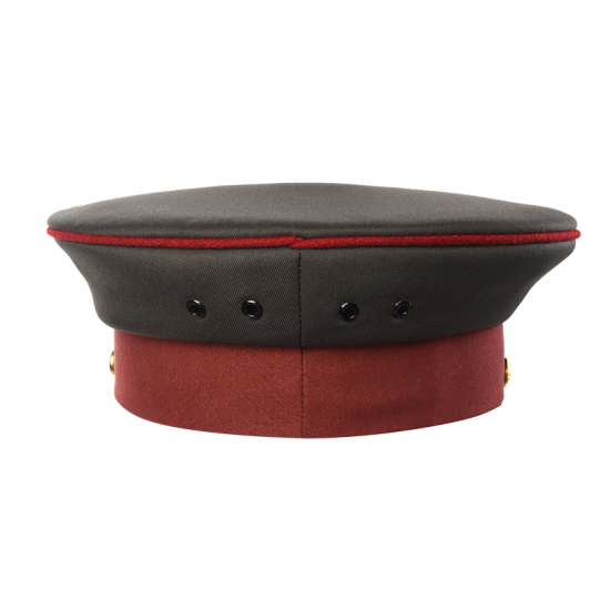 Brown peaked hat officer military cap