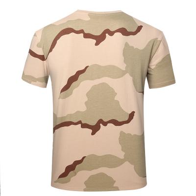Askeri Üç Renkler Çöl Camo Kısa Kollu T Gömlek
