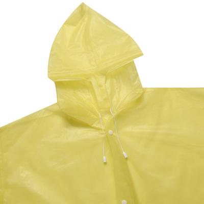 PVC kaplamalı Askeri 190T Polyester sarı yağmurluk
        